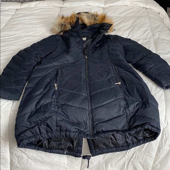 Laundry By Shelli Segal Jackets & Blazers - Navy laundry puffer coat with fur hood